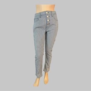 Joie High-Rise Railroad Stripe Ankle Jeans – Size 28